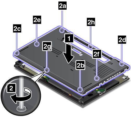 7. Επανατοποθετήστε το εξωτερικό πακέτο μπαταρίας και επαναφέρετε τον υπολογιστή στην κανονική του θέση. Συνδέστε το μετασχηματιστή εναλλασσόμενου ρεύματος και όλα τα καλώδια.