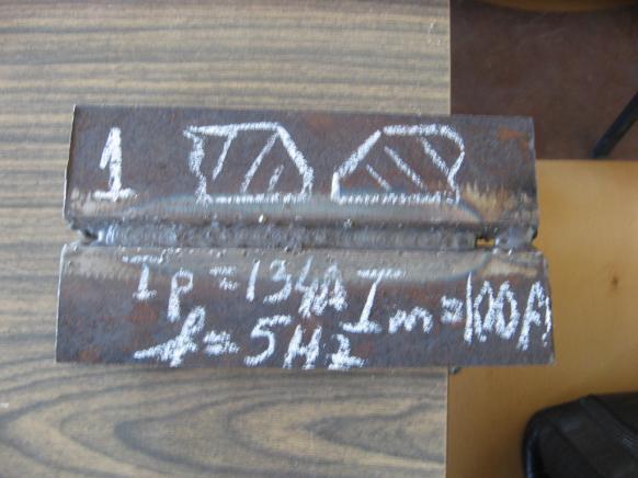 Figura 5.28. Aspectul sudurii pentru Ism = 100A şi f = 5Hz De această dată potrivit concluziilor din subcap.