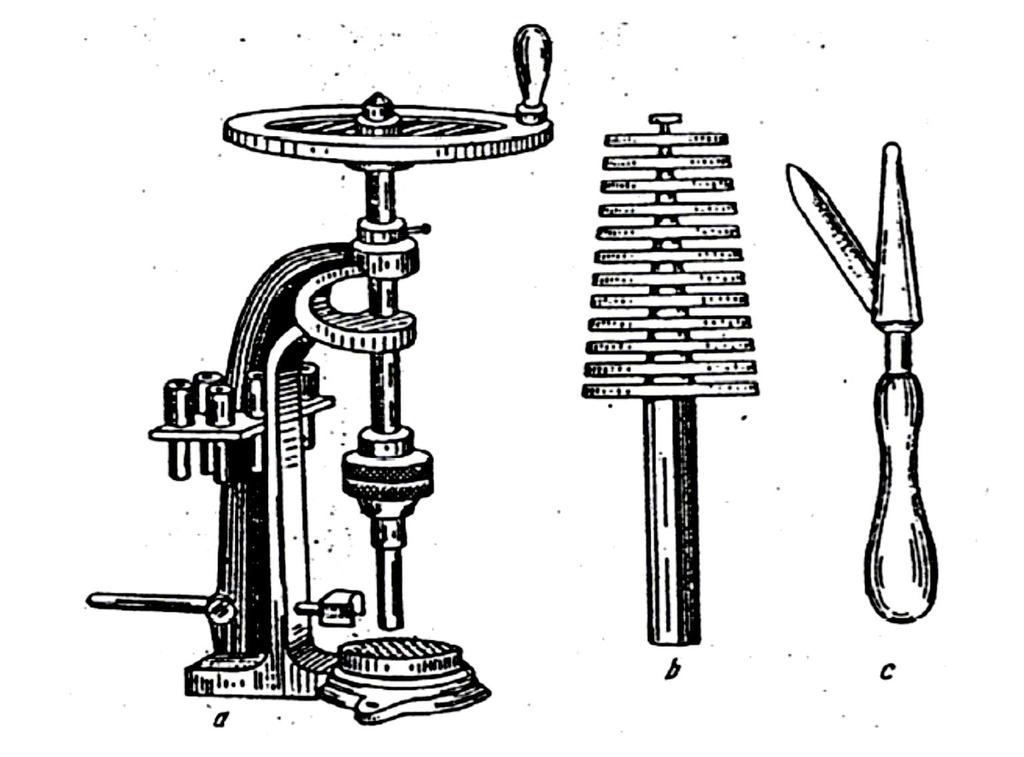 16. Huvitatavat lugemist: korgipuurid Aukude puurimisel korki kasutati vanasti vändaga korgipuurimismasinat või korgipuuride komplekti käsitsi puurimiseks (Joonis 37).