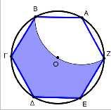 Στο παρακάτω σχήμα η χορδή ΑΒ του κύκλου (Ο,R) έχει μήκος R και ΑΓ, ΓΒ είναι τα εφαπτόμενα τμήματα από το σημείο Γ α) Να αποδείξετε ότι το τρίγωνο ΑΒΓ είναι ισόπλευρο β) Να βρείτε την περίμετρο του