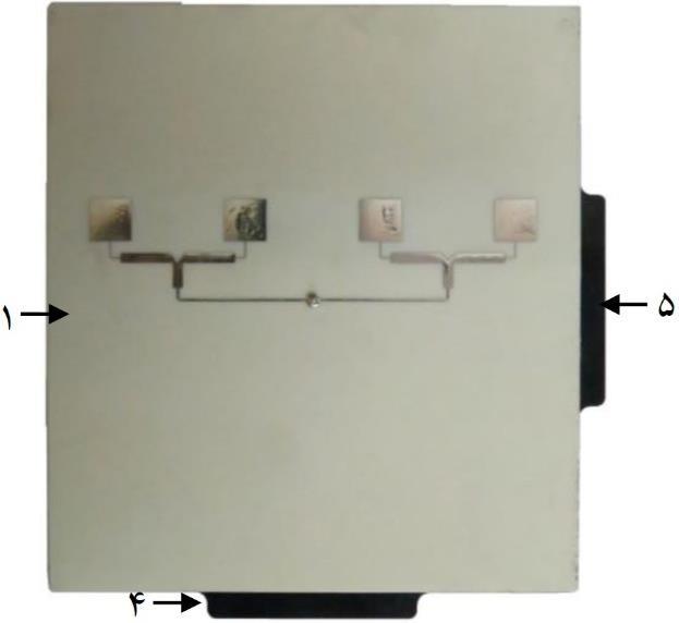 همانطور که در شکل 14 مشاهده میشود دارای نه آنتن مایکرواستریپ به شرح زیر میباشد: آنتن مایکرواستریپ تک Antenna( Single ( Patch آنتن مایکرواستریپ تک Single ( Patch Antenna FR4 0.5 mm ( FR4 0.