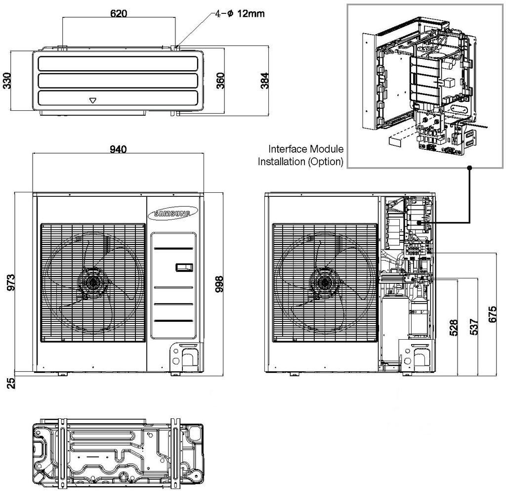 244 513 EHS GEN3 MONO 3. Dimensional Drawings 3-1.