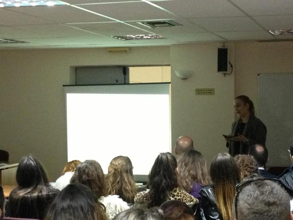 Stella Giakoumaki presenting the