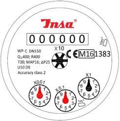 Називни пречник, DN 50 65 80 100 125 150 200 Q 3 / Q 1 80 Q 1, m 3 /h 1,000 1,000 1,587 2,540 3,968 3,968 6,349 Q 2, m 3 /h 1,600 1,600 2,540 4,063 6,349 6,349 10,159 Q 3 / Q 1 63 Q 1, m 3 /h 1,260