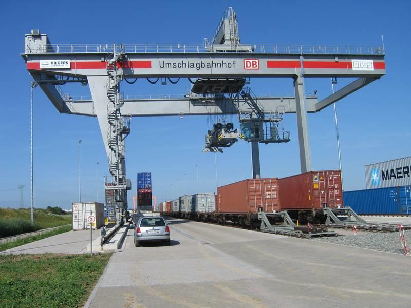 Εικόνα 5.6 Γέφυρα μεταφόρτωσης εμπορευματοκιβωτίων σε σιδηροδρομικά βαγόνια (Εταιρεία Hilgers AG) 5.2.