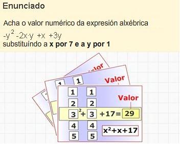 Cada un dos valores (variables) que non coñecemos representarémolo por unha letra diferente.