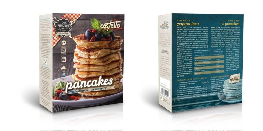 Κατάλογος Retail 2017 / Pancakes pancakes κωδικός περιγραφή βάρος συσκευασία α συσκευασία β τιμή συσκ/ίας 1201 Pancake 400 γρ. 4 τμχ / συσκ.