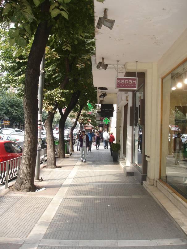 7.5.2 Οδός Τσιµισκή Η οδός Τσιµισκή είναι κεντρικός εµπορικός δρόµος της Θεσσαλονίκης πλάτους 15µ µε τρείς λωρίδες κυκλοφορίας και µία λωρίδα αποκλειστικής χρήσης λεωφορείων.