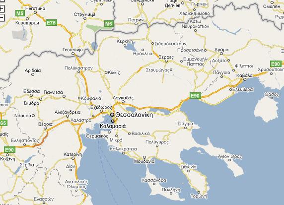 Κεντρικής Μακεδονίας (Πηγή Google Earth)