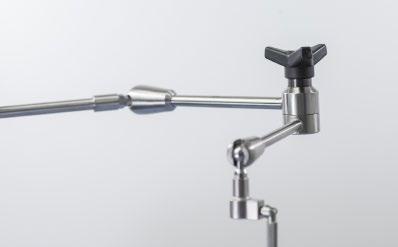 RIGID LAPAROSCOPIC HOLDERS Once secured to the rail clamp, adjust  