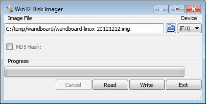 You are now ready to write the Wandboard runtime image to your micros card.. Writing the image to the micros card a) Insert your micros card into your P (heck which drive is assigned to your device).