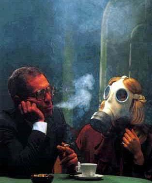 Ορισμός Εxposure to second or third-hand smoke by breathing ambient air