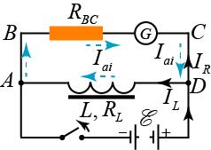 . Deconectarea sursei. Vom analiza acum deconectarea sursei de curent de la circuitul electric. Acest circuit nu trebuie să se întrerupă la deconectarea sursei (fig. 17.9).