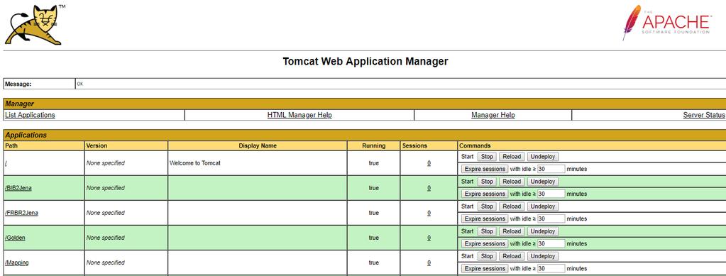 Το Apache Tomcat εγκαταστάθηκε προκειμένου να υλοποιηθούν τα projects σε ένα server και να είναι διαθέσιμα από όλους τους χρήστες ανά πάσα στιγμή.