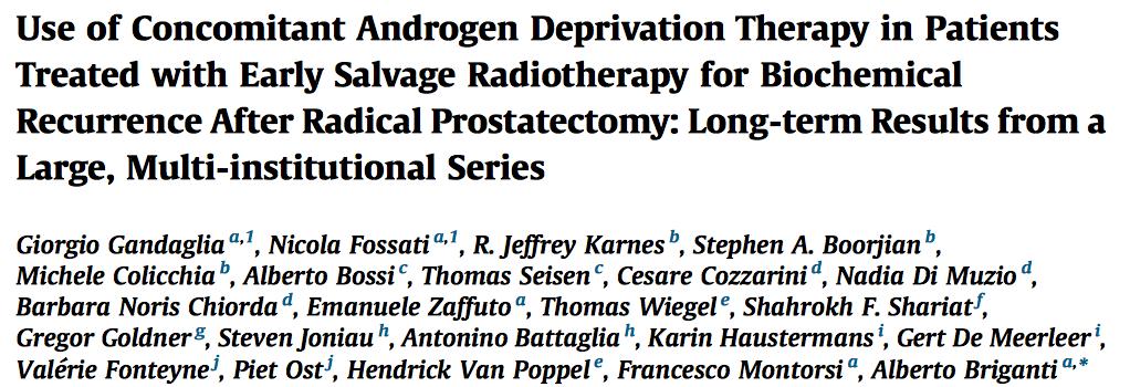 Conclusions: The beneficial effect of ADT concomitant to esrt varied significantly according to disease characteristics, such that only men with more aggressive PCa features