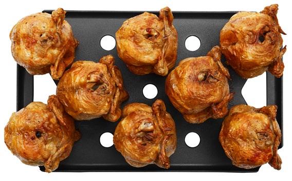 - Χρόνοι ψησίματος: μέχρι και 35% χαμηλότεροι σε σχέση με τη χρήση των κλασικών ψησταριών για κοτόπουλα.