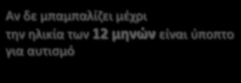 αυτισμό Στους 6-9 µήνες µπορεί να