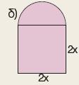Πώς θα σκεφτώ για να λύσω την άσκηση:? Με ποιον τύπο υπολογίζουμε το εμβαδόν του τετραγώνου, του ορθογώνιου και του ημικύκλιου; Το εμβαδόν τετραγώνου με πλευρά x είναι ίσο με x.