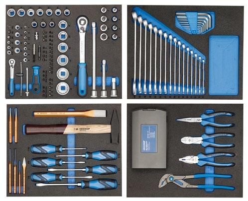 WORKSHOP TS-147 ΔΙΆΦΟΡΑ ΕΡΓΑΛΕΊΑ ΣΕ ΘΉΚΕΣ "CHECK-TOOL" 147 τεμαχίων 619, Συλλογή εργαλείων σε μονάδες Check Tool (CT) Έλεγχος πληρότητας μέσω διχρωμίας στρωμάτων αφρώδους υλικού Αντιολισθητική