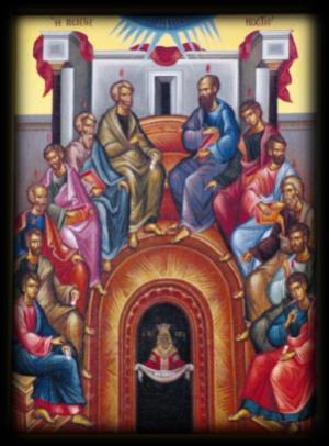 8 Eleventh Orthros Gospel Reading After the Saviour's Ascension into the Heavens, the eleven Apostles and the rest of His disciples, the God-loving women who followed after Him from the beginning,
