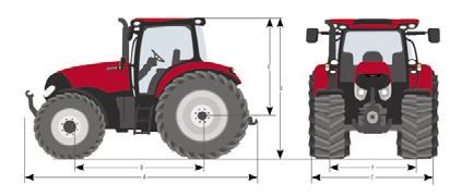 MΟΝΤΕΛΑ MAXXUM 115 CVX MAXXUM 125 CVX MAXXUM 135 CVX MAXXUM 145 CVX MAXXUM 150 CVX ΒΑΡΗ KAI ΙΑΣΤΑΣΕΙΣ 3 Βάρος κατά προσέγγιση με εμπρόσθιο άξονα στάνταρ / με ανάρτηση (κιλά) 4890 / 5190 5020 / 5320