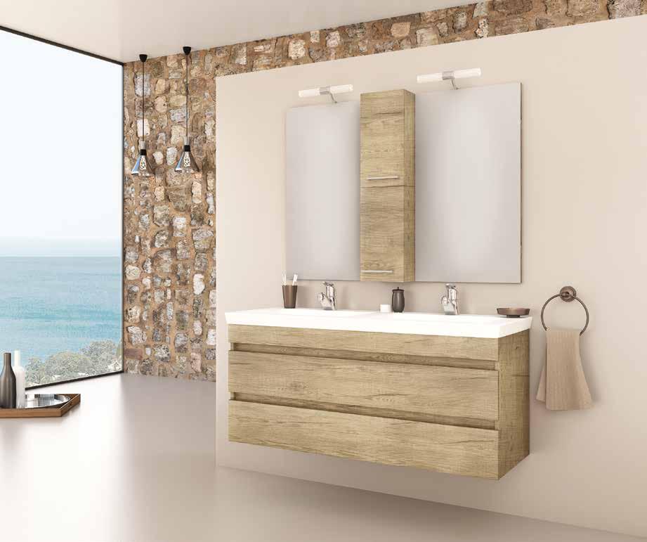 LUXUS 120 / WOOD 5ΡLΧ120WD / (116 x 40 x 50) Κρεμαστό ερμάριο / Wall cabinet / 5ΝLΧ020WD