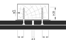 PLANAVIMO PAGRINDAI LAIKANČIŲJŲ LENTELIŲ TVIRTINIMAS Cementines dailylentes Cedral per visą laikomųjų lentelių ilgį pritvirtinama siūlių juosta iš juodo dengto aliuminio arba EPDM juostos.