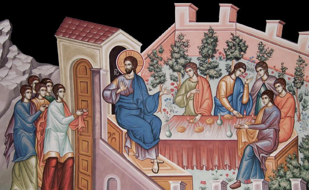 ги миела Неговите пречисти нозе, помазуваjќи ги со