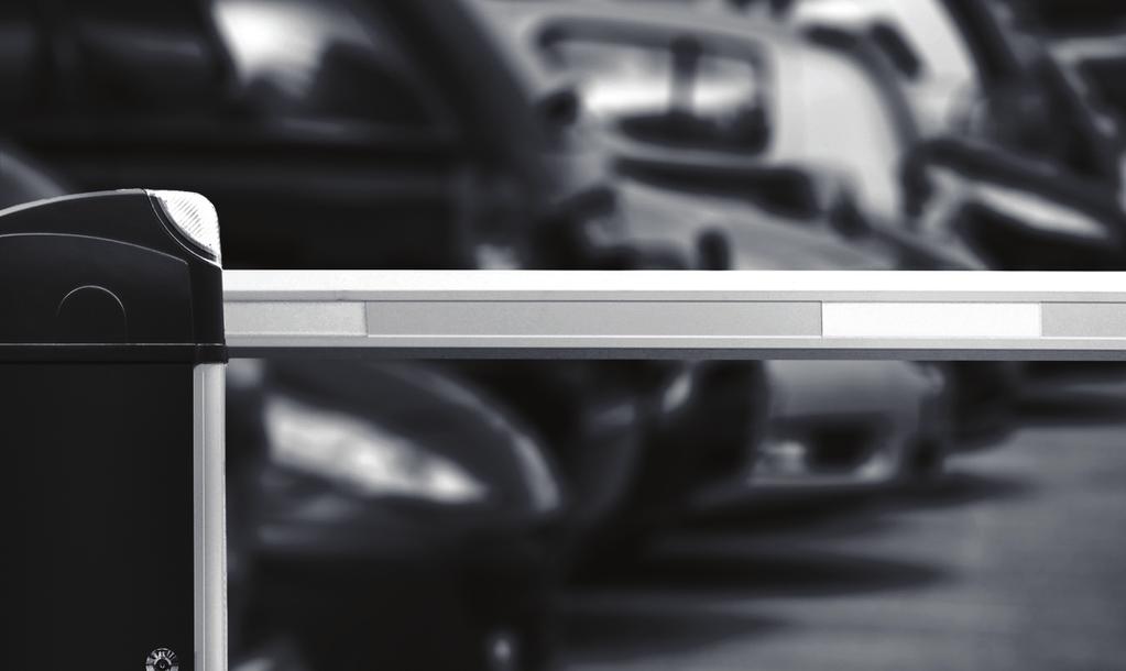 KONTROLA PARKINGA PROTECO PROTECO BARRY AUTOMATIKA ZA CESTOVNE BARIJERE DO 6 m Tijelom od čelika s plastifi ciranom završnom obradom, LED rasvjetom te svjetlom upozorenja na stupu.