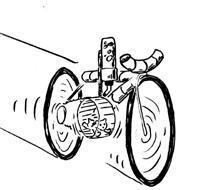 Θεωρία για τη δίτροχη σταθερότητα χωρίς αναβάτη Παρά την μελέτη και τα συμπεράσματα του Αντι Ρουίνα και των συνεργατών του Υπάρχει η αντίληψη ότι το ποδήλατο ισορροπεί όταν τρέχει λόγω στροφορμής