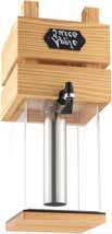 Δέχεται επίσης δοχεία plexiglass σε 0,4 lt, 0,8 lt και 1,5 lt που επαναχρησιμο ποιούνται.