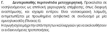 αναστόμωση). Μετεγχειρητικά εμφάνισε επιμένοντα πυρετό που οφειλόταν σε ενδοκοιλιακή συλλογή.