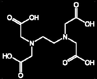Το EDTA ή όπως γράφεται H4Y (τετραπρωτικό οξύ) καθώς και το μονονάτριο άλας αυτού, NaH3Y είναι αδιάλυτα στο νερό, αλλά το δινάτριο άλας Na2H2Y είναι ευδιάλυτο και για αυτό χρησιμοποιείται για τη