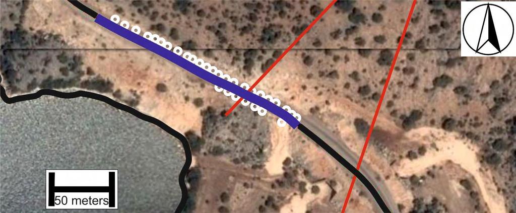 4.2.2. Τομή Β Η τομή Β (εικόνα 4.11) αποτελείται από 2 επιμέρους τομές εκατέρωθεν του δρόμου. Η πρώτη τομή (Β.Νorth) βόρεια του δρόμου μήκους 180 μέτρων και η δεύτερη τομή Β.