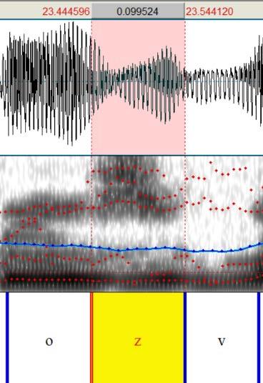 Η ηχογράφηση έγινε με πυκνωτικό μικρόφωνο μέσω του εργαλείου ανάλυσης και επεξεργασίας ηχητικών αρχείων Praat (Boersma & Weenink, 2013), μονοφωνικά και με συχνότητα δείγματος 22.050 Hz.