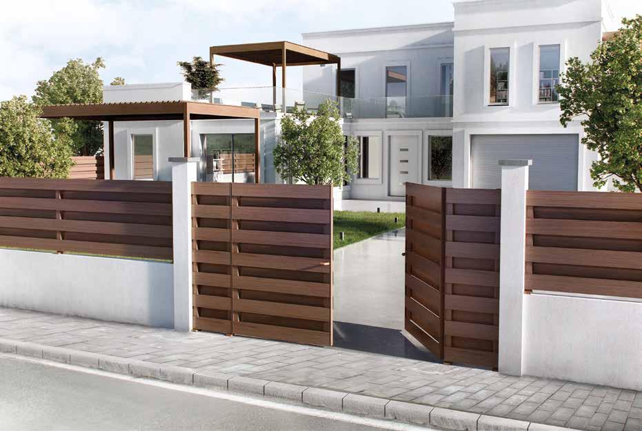 Fencing SMARTIA FC50 SMARTIA FC80 Define your outdoor space with an exceptional decoration ALUMIL offers two fencing systems with louvers attached to the mullion (SMARTIA FC50) or placed in-between
