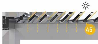 / Additional shading, either with special rolling fabric screens or with aluminium sliding shutters.