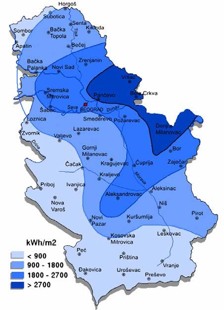 3. Ресурс ветра у Србији Слика 3.