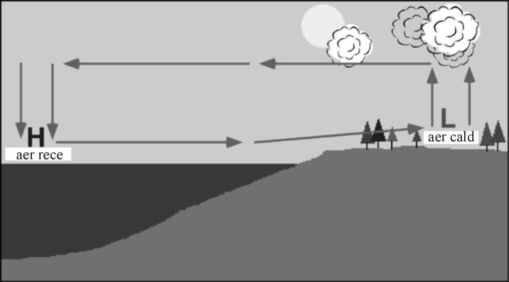 Figura 52 - Briza marină ziua (Pidwirny, M., 2002) Noaptea sensul brizei se inversează.
