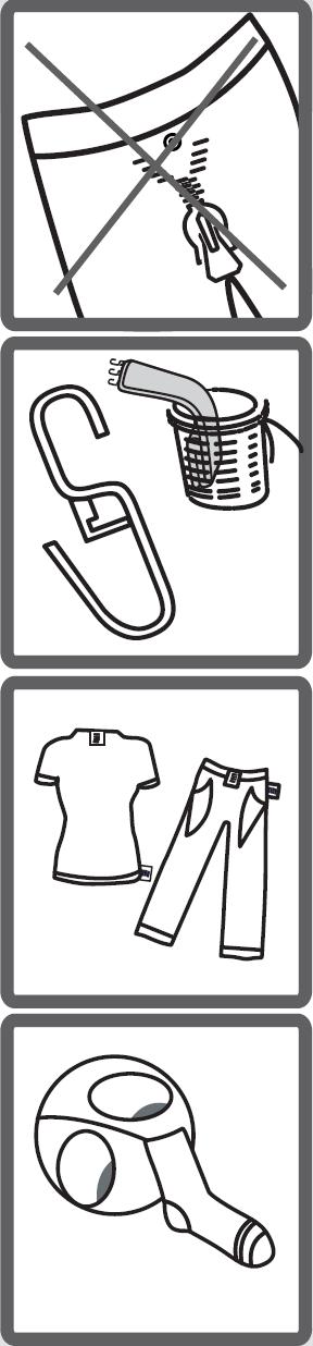 Сортирајте ги алиштата според нивниот вид (памучни, синтетички, волнени, итн), нивните температури (ладна, 30, 40, 60, 90 ) и степенот на валканост (малку валкани, валкани, многу валкани).