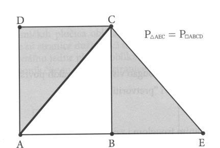 Opseg trokuta i četverokuta Površina neke figure je broj koji određuje koliko je jedinica mjere (kvadrata površine J) potrebno da se ta figura potpuno prekrije.