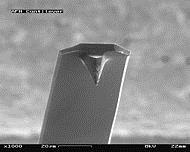Electron micrograph of a used AFM