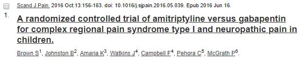 Γκαμπαπεντίνθ vs Αμιτρυπτιλίνθ ςε παιδιά (7-18 ετών) με CRPS1 ΤΜΠΕΡΑΜΑ: Σόςο θ αμιτρυπτιλίνθ, όςο και θ γκαμπαπεντίνθ μείωςαν ςθμαντικά τθ
