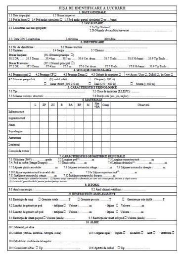 Identificarea tipurilor de lucrări de întreţinere şi reparații pentru podurile rutiere conform AND 554-2002 şi CD 99-2001,