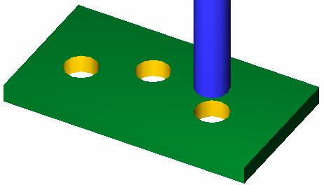 10 Phay hốc trßn φ36 bằng c ch dẫn dao đi từ t m lỗ khoan mồi đến đường bao của hốc trßn cần phay v vậy ta vẽ thªm đường trßn cã đừơng kýnh nhỏ hơn so với đường kýnh của hốc trßn 1