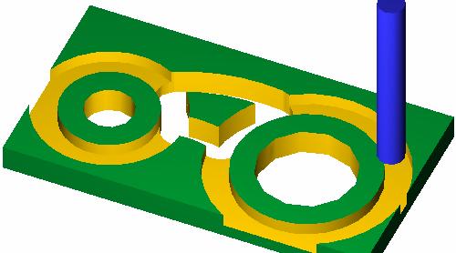 Menu Toolpaths > Contour toolpath. Xuất hiện bảng thông số kiểu chọn đường contour. Tiếp theo chọn đường contour (biên dạng ngoài đường tròn ) như h nh 9.18 Hình 9.