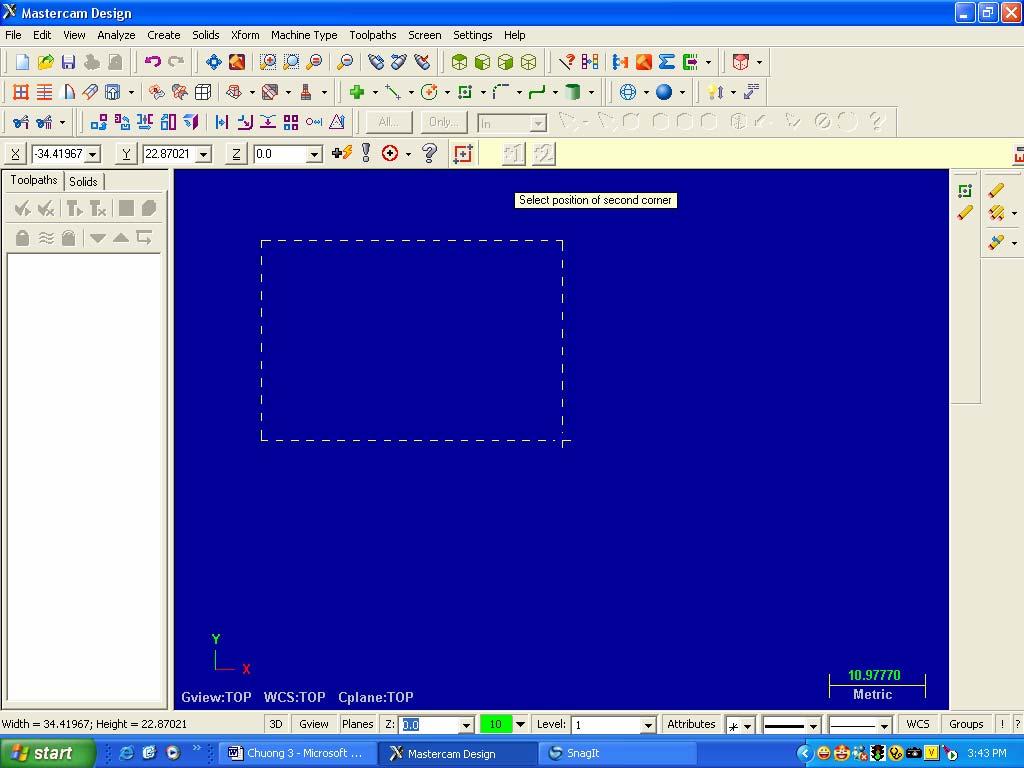 H nh 1.25 Tæ chøc c y cña Menu CREATE Trong tµi liöu nµy, c c lùa chän lönh nh trªn îc tr nh bµy nh sau: Creat Creat Rectangle Toµn bé c c lönh trong MasterCAM îc tæ chøc mét c ch hö thèng.