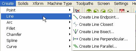 - Chän Create Point Endpoints hoæc kých chän 2.2.6 Create > Point > Small Arcs??? 2.3 Line vµ thanh c«ng cô cña line: LÖnh Line lµ lönh vï 1 êng th¼ng trªn mµn h nh.