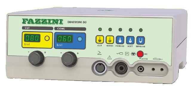 TERAPIJSKI UREĐAJI 06 ELEKTROKIRURGIJA Elektrokirurški uređaj DIATROM 50 W ELEKTROKIRURŠKI UREĐAJ DIATROM - 80 W/120 W/160 W ƀ Radiofrekvencijski elektrokirurški uređaj namijenjen za manje