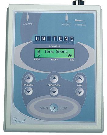 - modulirani eksponencijalni impuls ƀ Vrijeme liječenja: od 0 do 30 minuta ƀ Osnovna komponenta: 10 % struje ƀ Dimenzije: 260 220 75 mm, težina: 2 kg TENSEL Uređaj za elektrostimulaciju 2001 ƀ Uređaj